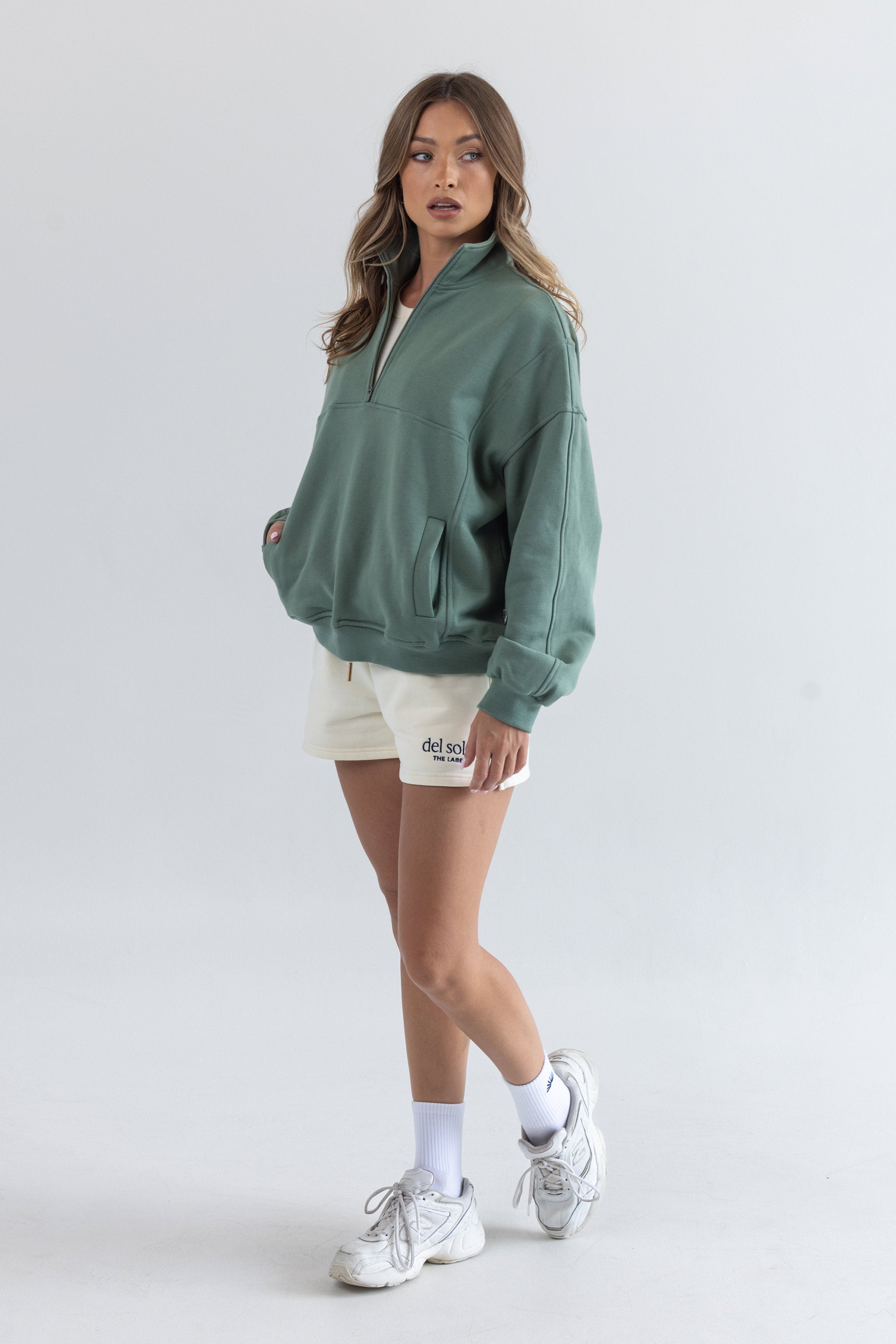 Eve Half Zip - Sage